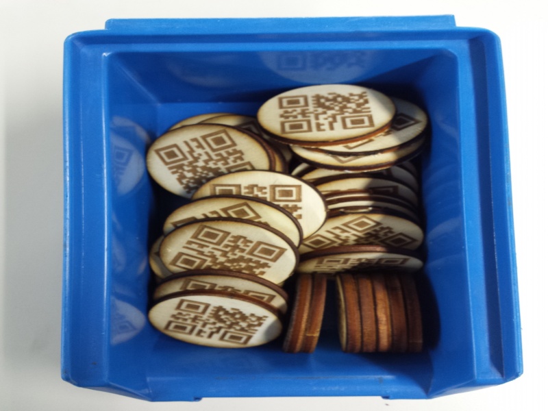 File:Laser cut QR code tokens.jpg
