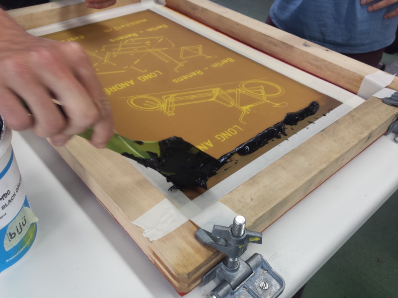 File:Screen printing - putting ink.jpg